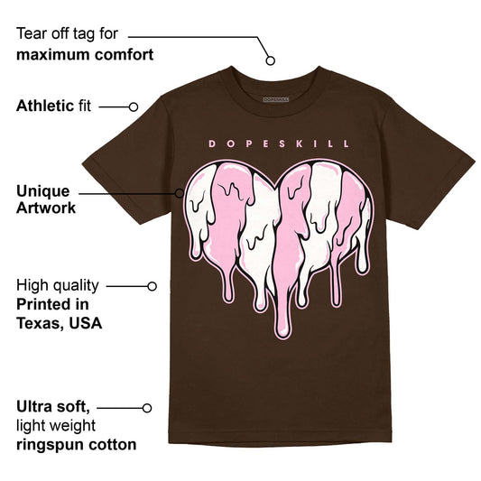 Neapolitan 11s DopeSkill Velvet Brown T-shirt Slime Drip Heart Graphic