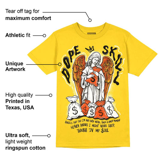 Vivid Sulfur 4s DopeSkill Yellow T-shirt Angels Graphic