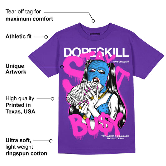 PURPLE Collection DopeSkill Purple T-shirt Stay It Busy Graphic