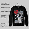 Black Metallic Reimagined 5s DopeSkill Sweatshirt Love Sick Graphic