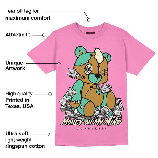 Dunk Playful Pink Multi Color Bronzine Clear Jade Luminous Green DopeSkill Pink T-shirt MOMM Bear Graphic