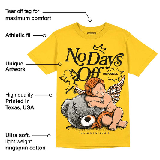 Vivid Sulfur 4s DopeSkill Yellow T-shirt New No Days Off Graphic