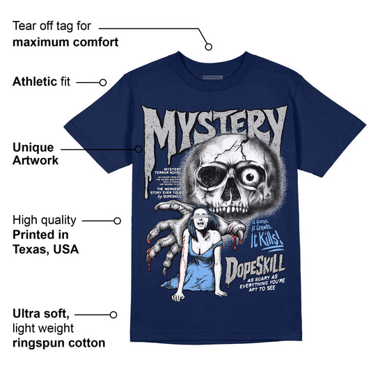 Midnight Navy 5s DopeSkill Navy T-Shirt Mystery Ghostly Grasp Graphic