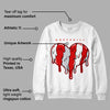 Red Cement 4S DopeSkill Sweatshirt Slime Drip Heart Graphic