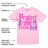 Pink Collection DopeSkill Pink T-shirt Protect Me From Evil Graphic