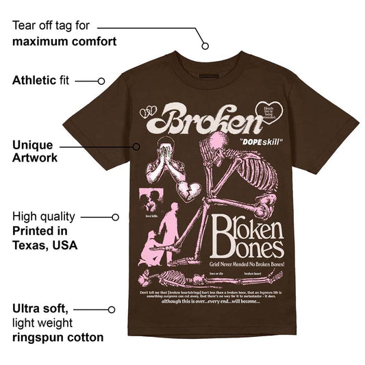 Neapolitan 11s DopeSkill Velvet Brown T-shirt Broken Bones Graphic