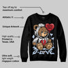 Black Metallic Reimagined 5s DopeSkill Sweatshirt Broken Bear Graphic