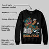 Samba Leopard Pack Collegiate Green DopeSkill Sweatshirt Born To Be Rich Graphic