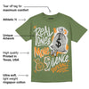 Olive 5s DopeSkill Olive T-shirt Real Ones Move In Silence Graphic