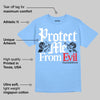 Knu Stack Vintage Satin Dream Blue DopeSkill Blue T-shirt Protect Me From Evil Graphic