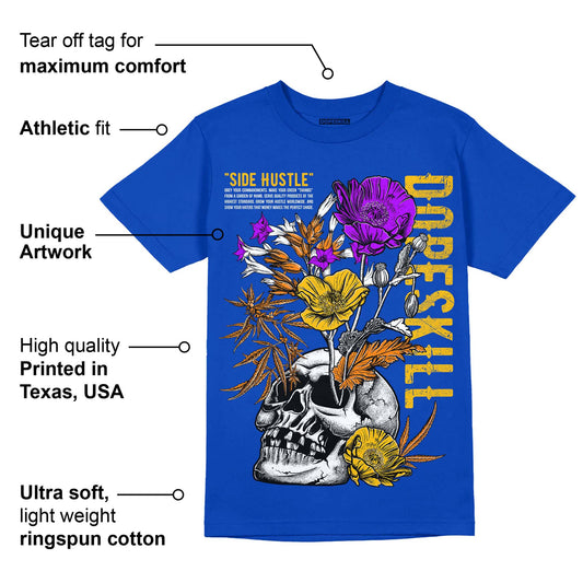 Royal Blue Collection DopeSkill Royal Blue T-shirt Side Hustle Graphic