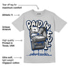 AJ 13 French Blue DopeSkill Light Steel Grey T-shirt Paid In Full Graphic