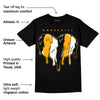 Jordan 1 High Yellow Toe DopeSkill T-Shirt Slime Drip Heart Graphic Streetwear - Black