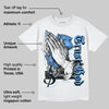 AJ 6 University Blue DopeSkill T-Shirt Trust God Graphic