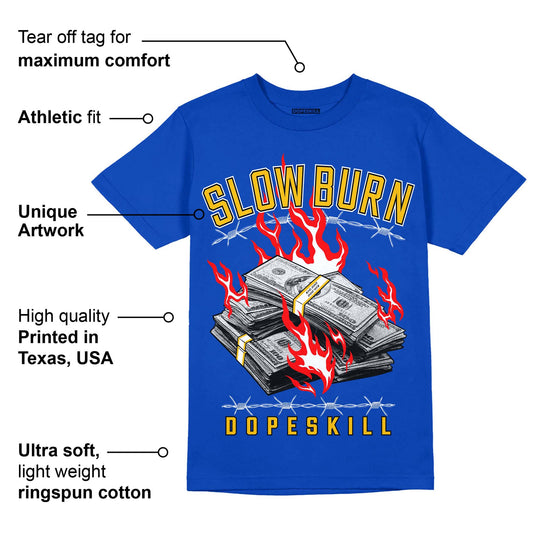 Royal Blue Collection DopeSkill Royal Blue T-shirt Slow Burn Graphic