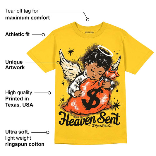 Vivid Sulfur 4s DopeSkill Yellow T-shirt Heaven Sent Graphic