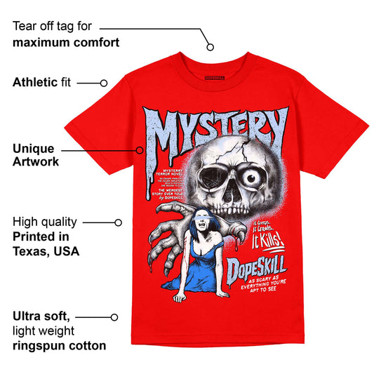 Cherry 11s DopeSkill Varsity Red T-shirt Mystery Ghostly Grasp Graphic