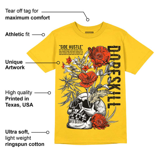 Vivid Sulfur 4s DopeSkill Yellow T-shirt Side Hustle Graphic