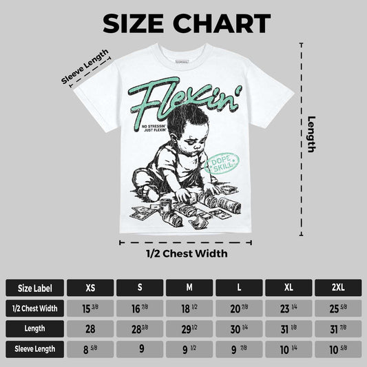 Green Glow 3s DopeSkill Oversize Print T-Shirt Flexin' Graphic