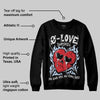 Black Metallic Reimagined 5s DopeSkill Sweatshirt Crying Heart Graphic