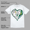 Lucky Green 5s DopeSkill T-Shirt Heart Jordan 5 Graphic