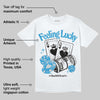 Military Blue 4s DopeSkill T-Shirt Feeling Lucky Graphic