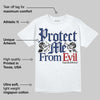 Midnight Navy 1s DopeSkill T-Shirt Protect Me From Evil Graphic