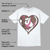 Dunk Smokey Mauve Playful Pink White Brown DopeSkill T-Shirt Heart Jordan Graphic