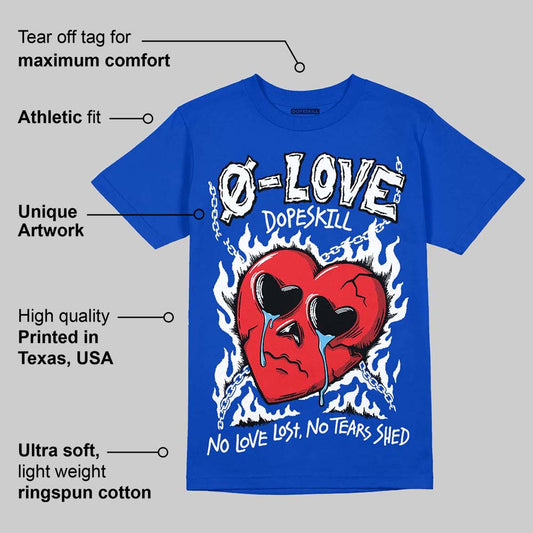 Blueberry 12s DopeSkill Royal T-shirt Crying Heart Graphic