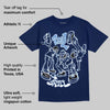 Midnight Navy 1s DopeSkill Navy T-shirt Real Y2K Players Graphic