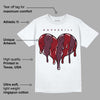 Burgundy 5s DopeSkill T-Shirt Slime Drip Heart Graphic