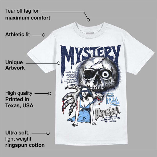 Midnight Navy 5s DopeSkill T-Shirt Mystery Ghostly Grasp Graphic