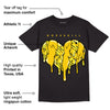 Taxi Yellow Black 8s DopeSkill T-Shirt Slime Drip Heart Graphic