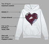 Burgundy 5s DopeSkill Hoodie Sweatshirt Heart AJ 5 Graphic