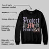 Harris Tweed x Denim Turquoise Dunk DopeSkill Sweatshirt Protect Me From Evil Graphic