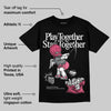 White Fluo Pink DopeSkill T-Shirt Play together, Stay together Graphic