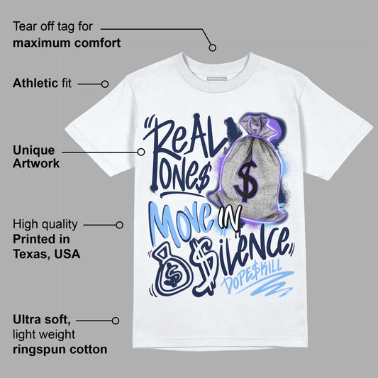 Georgetown 5s DopeSkill T-Shirt Real Ones Move In Silence Graphic