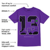 AJ 13 Court Purple DopeSkill Purple T-shirt No.13 Graphic