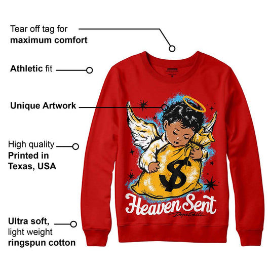 Red Collection DopeSkill Red Sweatshirt Heaven Sent Graphic