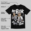 Leather Curb Sneakers White Anthracite DopeSkill T-Shirt No Risk No Story Graphic