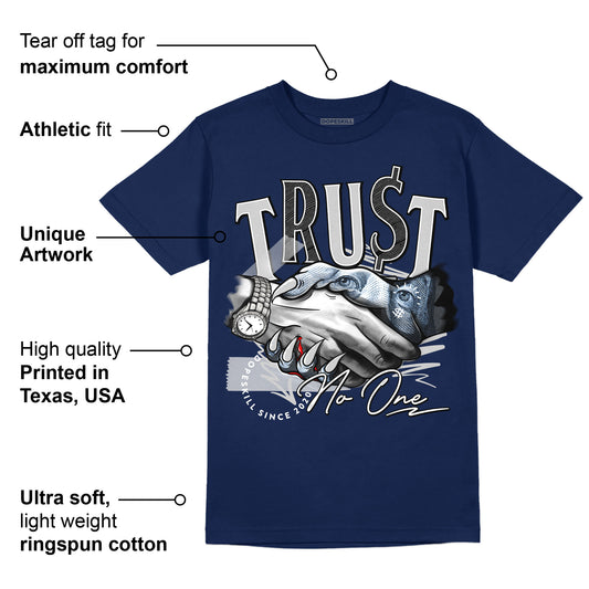 Georgetown 6s DopeSkill College Navy T-shirt Trust No One Graphic