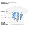 Powder Blue 9s DopeSkill Toddler Kids T-shirt Slime Drip Heart Graphic