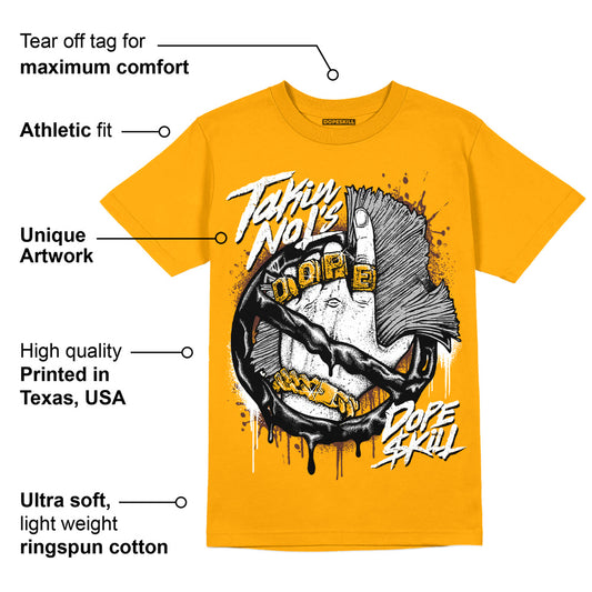 Taxi Yellow Toe 1s DopeSkill Taxi T-shirt Takin No L's Graphic