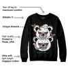 Black and White 14s DopeSkill Sweatshirt New Double Bear Graphic