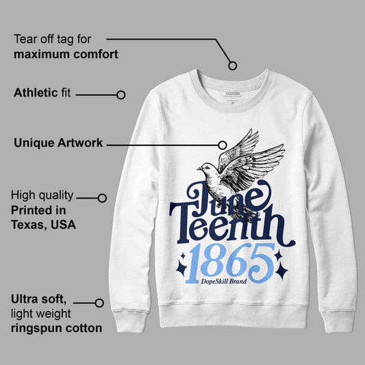 Midnight Navy 5s DopeSkill Sweatshirt Juneteenth 1865 Graphic