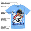 Dunk White Polar Blue DopeSkill University Blue T-shirt Heaven Sent Graphic