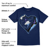 Georgetown 5s DopeSkill Midnight Navy T-shirt Heart AJ 5 Graphic