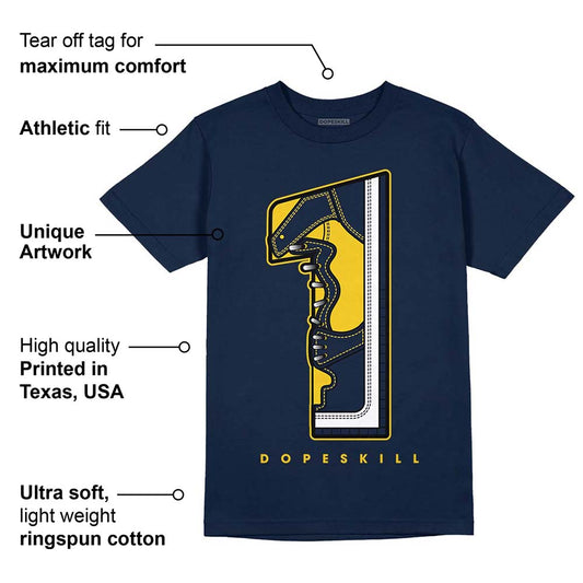 Michigan Dunks DopeSkill Midnight Navy T-Shirt No.1 Graphic