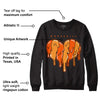 Brilliant Orange 12s DopeSkill Sweatshirt Slime Drip Heart Graphic