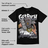 Leather Curb Sneakers White Anthracite DopeSkill T-Shirt Get Rich Graphic